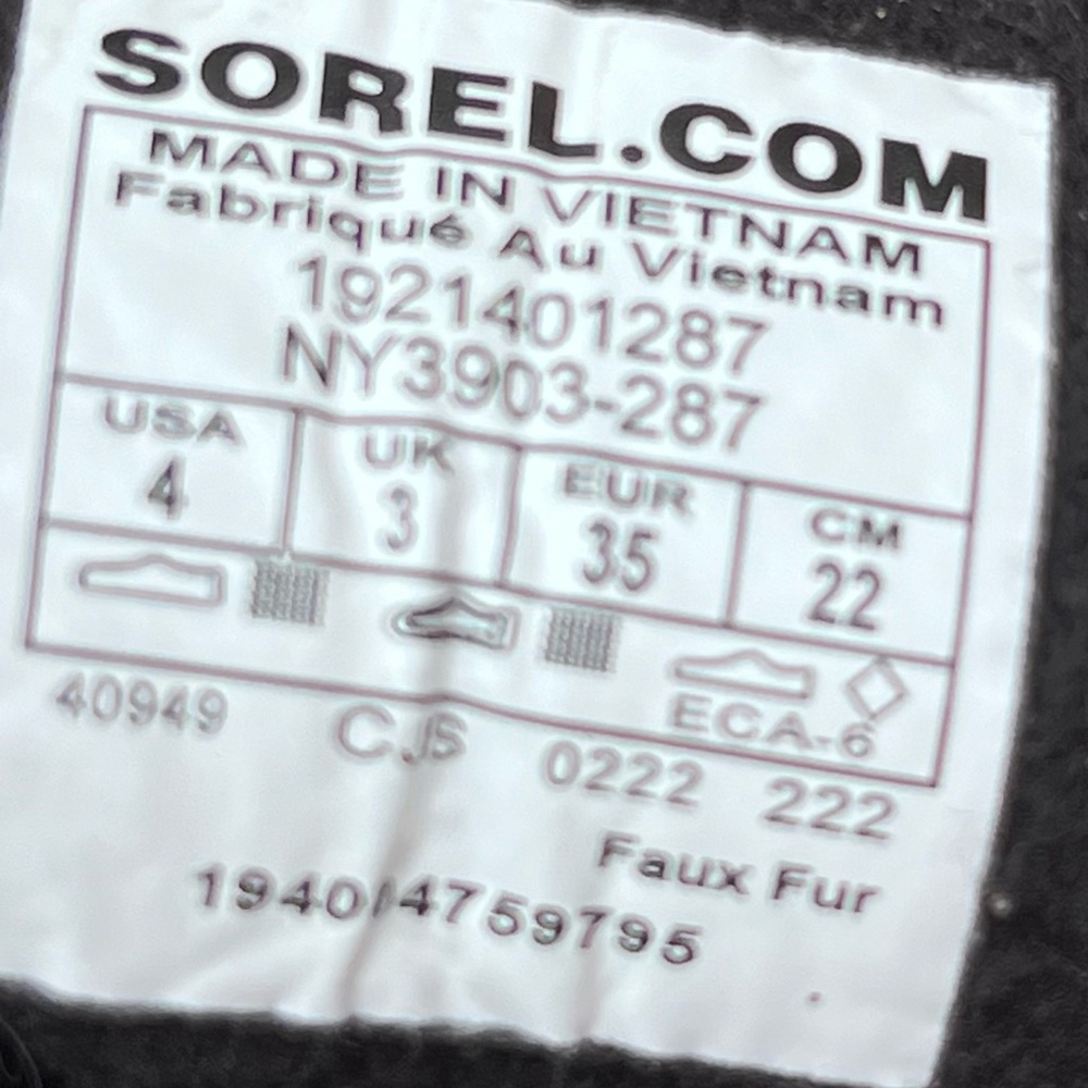 SOREL YOUTH WHITNEY II SHORT EUC Lace Camel 4 Youth Waterproof - Picture 8 of 9
